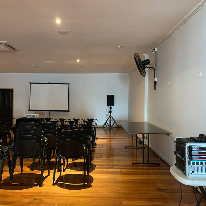 Audio set up for event