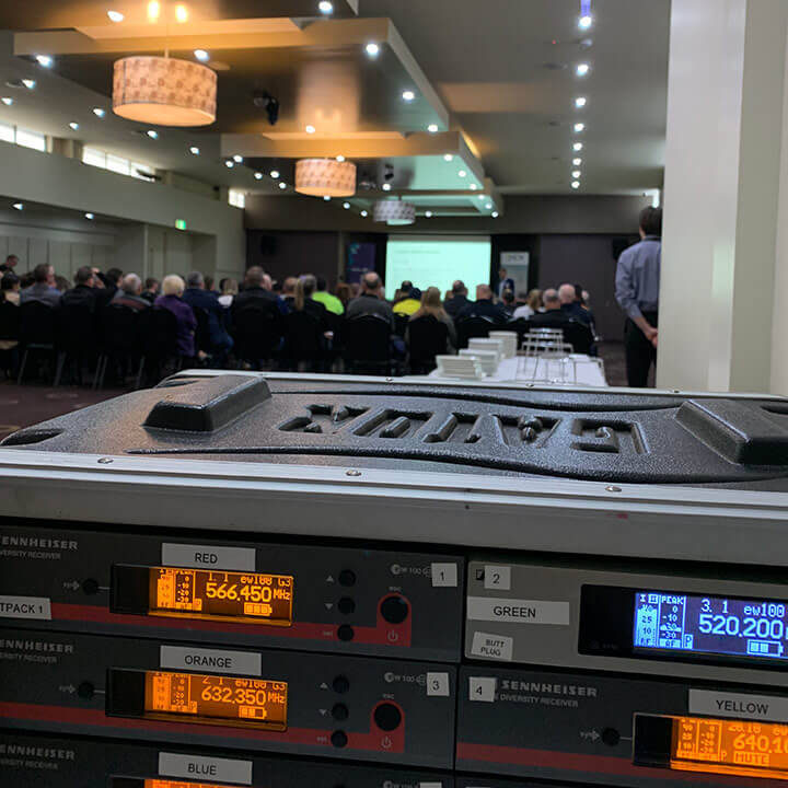 Audio stereo set up for party hire.