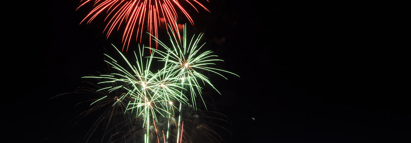 Wedding lights and fireworks